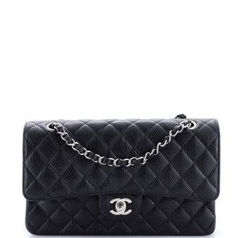 Chanel Classic Double Flap Bag Quilted Caviar Medium