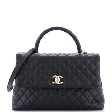 Chanel Coco Top Handle Bag Quilted Caviar Medium