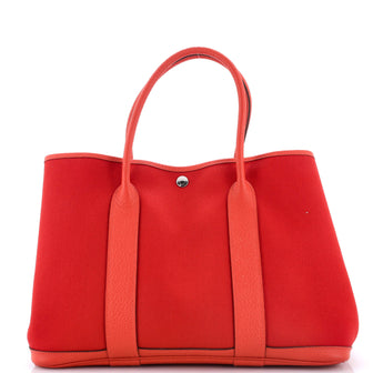 Hermes Garden Party Tote Toile and Leather 36