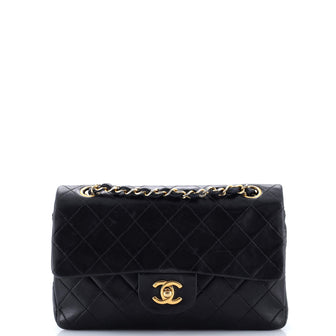 Chanel Vintage Classic Double Flap Bag Quilted Lambskin Small
