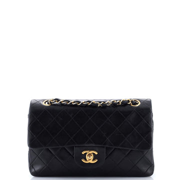 Chanel Vintage Classic Double Flap Bag Quilted Lambskin Small