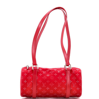 Louis Vuitton Papillon Handbag Monogram Satin Mini