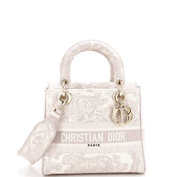 Christian Dior Toile de Jouy Lady D-Lite Bag Embroidered Canvas