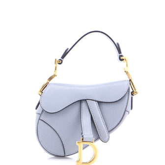 Christian Dior Saddle Handbag Leather Micro