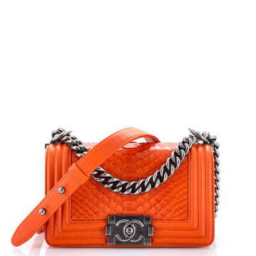Chanel Boy Flap Bag Python Small