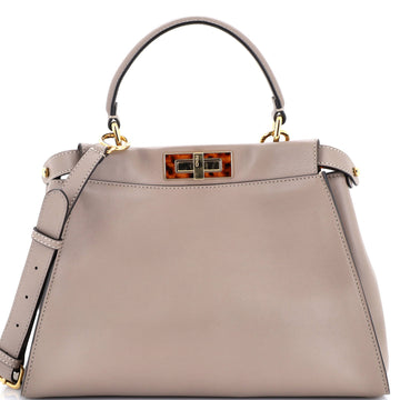 Fendi Peekaboo Bag Leather with Plexiglass Detail Regular