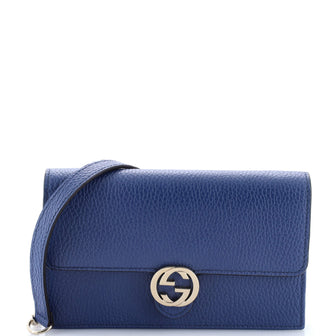 Gucci Interlocking Wallet on Chain Leather