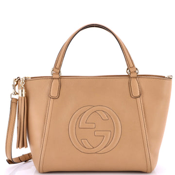 Gucci Soho Convertible Top Handle Bag Leather Small