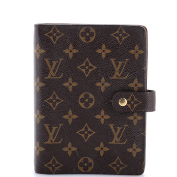 Louis Vuitton Ring Agenda Cover Monogram Canvas MM