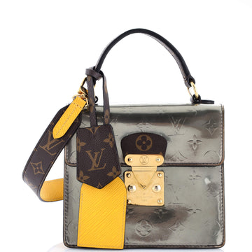 Louis Vuitton Spring Street NM Handbag Monogram Vernis with Monogram Canvas and Epi Leather