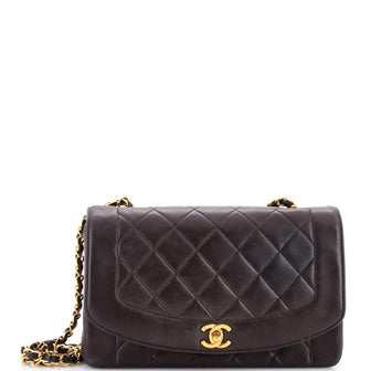 Chanel Vintage Diana Flap Bag Quilted Lambskin Medium