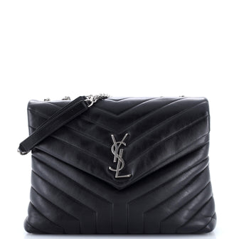 Saint Laurent Loulou Shoulder Bag Matelasse Chevron Leather Medium