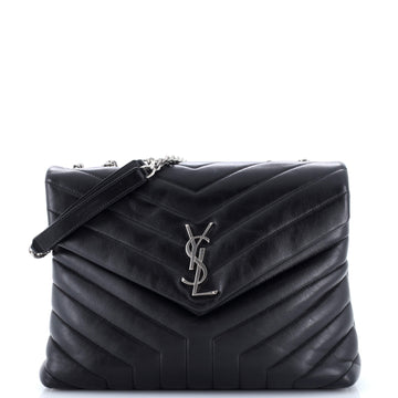 Saint Laurent Loulou Shoulder Bag Matelasse Chevron Leather Medium
