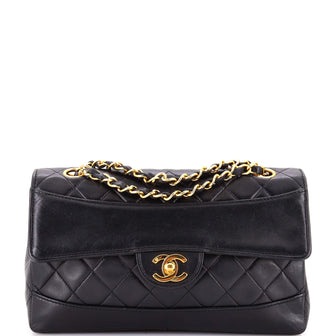 Chanel Vintage CC Chain Flap Bag Quilted Lambskin Medium