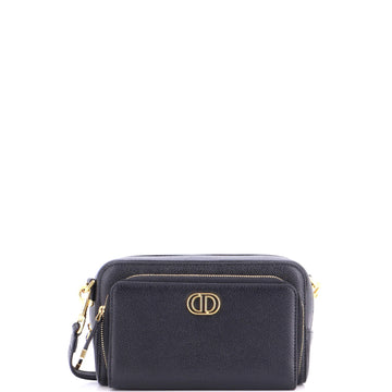 Christian Dior Caro Double Pouch Crossbody Bag Leather