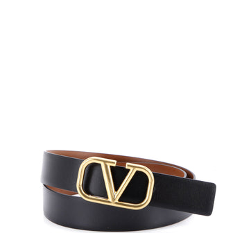 Valentino Garavani VLogo Reversible Belt Leather Wide