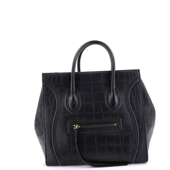 Celine Phantom Bag Crocodile Embossed Leather Medium