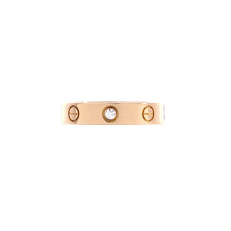 Cartier Love Wedding Band 1 Diamond Ring 18K Yellow Gold with Diamond