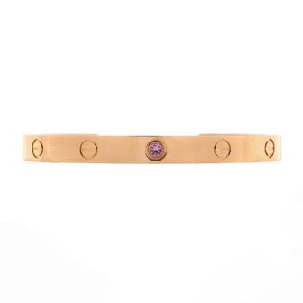 Cartier Love Cuff Bracelet 18K Rose Gold with Pink Sapphire