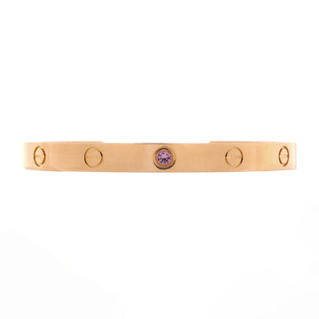 Cartier Love Cuff Bracelet 18K Rose Gold with Pink Sapphire