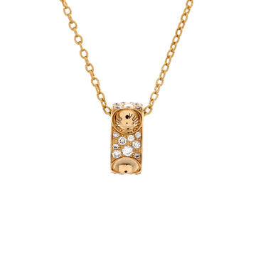 Louis Vuitton Empreinte Pendant Necklace 18K Yellow Gold with Pave Diamonds