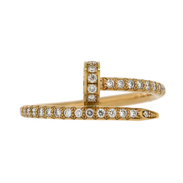 Cartier Juste un Clou Paved Ring 18K Yellow Gold with Diamonds Small