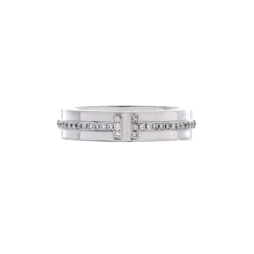 Tiffany & Co. Tiffany T Ring 18K White Gold and Diamonds Narrow