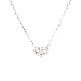 Cartier C Heart de Cartier Pendant Necklace 18K White Gold with Diamonds