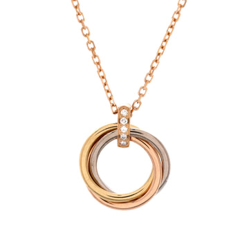 Cartier Trinity Pendant Necklace 18K Tricolor Gold and Diamonds