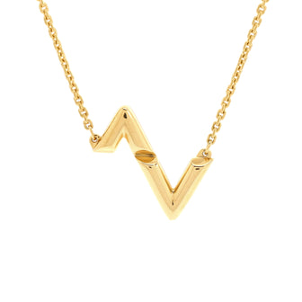 Louis Vuitton LV Volt Upside Down Pendant Necklace 18K Yellow Gold