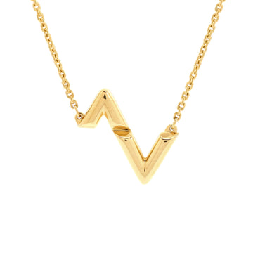 Louis Vuitton LV Volt Upside Down Pendant Necklace 18K Yellow Gold