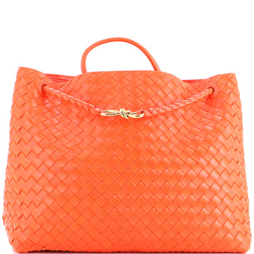 Bottega Veneta Andiamo Top Handle Bag Intrecciato Nappa Large