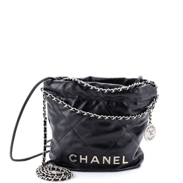 Chanel 22 Chain Hobo Quilted Calfskin Mini