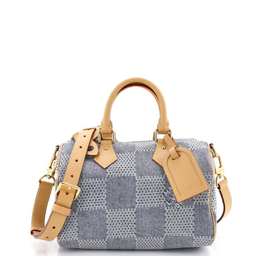 Louis Vuitton Speedy Bandouliere Bag 3D Damier Giant Denim 25