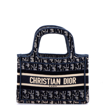 Christian Dior Book Tote Oblique Velvet Mini
