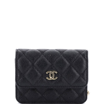 Chanel CC Bow Belt Bag Quilted Caviar Mini