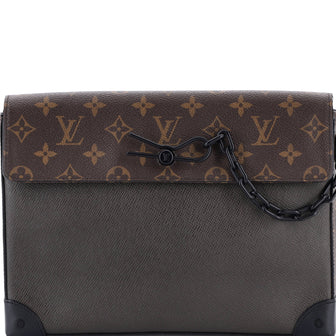 Louis Vuitton Pochette Voyage Steamer Leather and Monogram Canvas