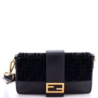 Fendi x Jackson Wang Baguette Convertible Belt Bag Zucca Velvet and Leather