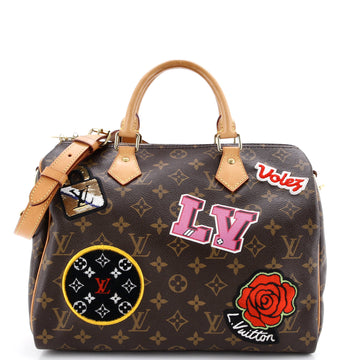 Speedy Bandouliere Bag Limited Edition Patches Monogram Canvas 30