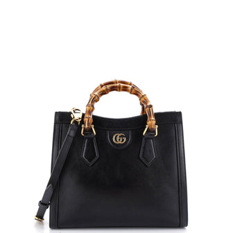 Diana NM Bamboo Handle Tote Leather Small