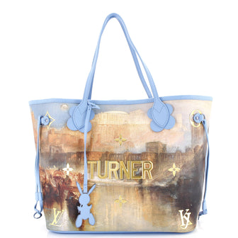 Louis Vuitton Neverfull NM Tote Limited Edition Jeff Koons Turner Print Canvas MM