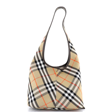Burberry Hobo Shoulder Bag Vintage Check Canvas Small