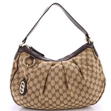 Gucci Sukey Hobo GG Canvas with Leather Medium