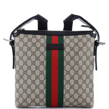 Gucci Web Messenger Bag GG Coated Canvas Medium