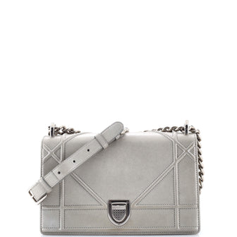 Christian Dior Diorama Flap Bag Iridescent Nubuck Small