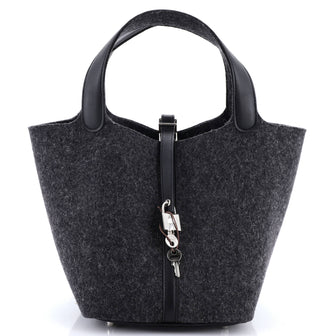 Hermes Picotin Lock Bag Felt with Leather MM
