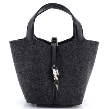 Hermes Picotin Lock Bag Felt with Leather MM