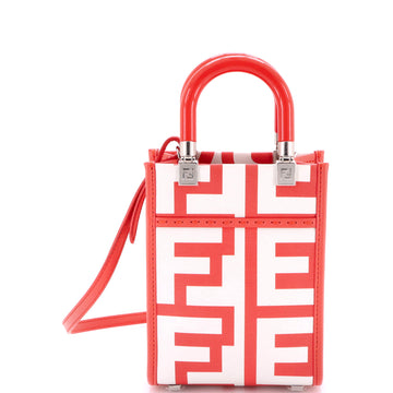 Fendi x Marc Jacobs Sunshine Shopper Tote Printed Leather Mini