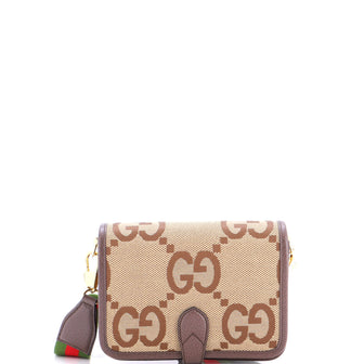 Gucci Buckle Messenger Bag Jumbo GG Canvas Small