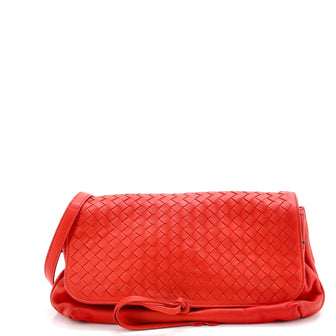 Bottega Veneta Accordion Flap Messenger Leather with Intrecciato Medium